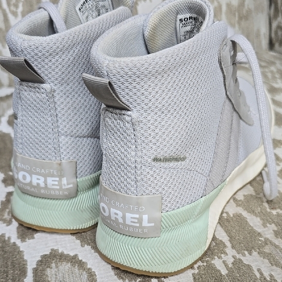 Sorel Gray Sneakers with Breathable Mesh and Cushioned Sole - Picture 2 of 16